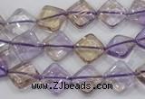 CAN35 15.5 inches 10*10mm diamond natural ametrine gemstone beads