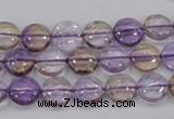 CAN41 15.5 inches 12mm flat round natural ametrine gemstone beads