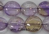 CAN45 15.5 inches 20mm flat round natural ametrine gemstone beads