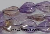 CAN53 15.5 inches 12*16mm twisted oval natural ametrine beads