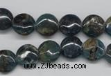 CAP08 15.5 inches 12mm flat round apatite gemstone beads wholesale