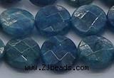 CAP389 15.5 inches 12mm faceted coin apatite gemstone beads