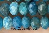 CAP656 15.5 inches 5*8mm faceted rondelle apatite gemstone beads