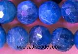 CAP659 15.5 inches 7mm faceted round apatite gemstone beads