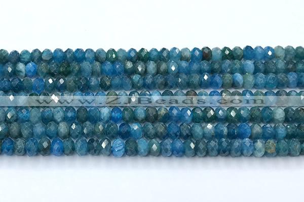 CAP740 15 inches 4*6mm faceted rondelle apatite beads