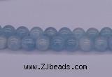 CAQ121 15.5 inches 4mm round AAA grade natural aquamarine beads