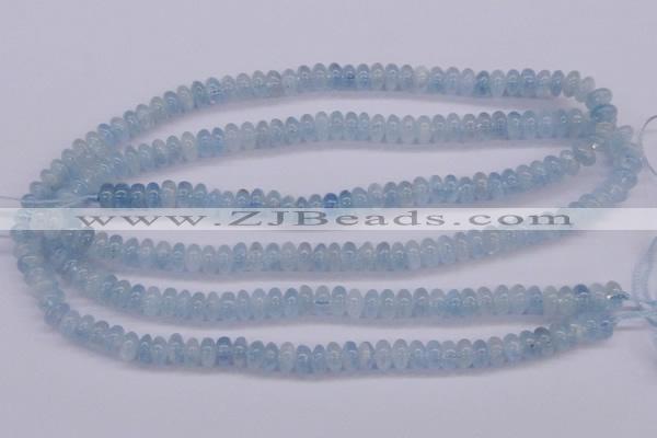 CAQ138 15.5 inches 3*6mm rondelle natural aquamarine beads