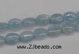 CAQ142 15.5 inches 8*10mm oval natural aquamarine beads wholesale