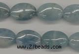 CAQ145 15.5 inches 13*18mm oval natural aquamarine beads wholesale