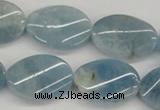 CAQ151 15.5 inches 18*25mm twisted oval natural aquamarine beads