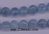 CAQ157 15.5 inches 10mm flat round natural aquamarine beads