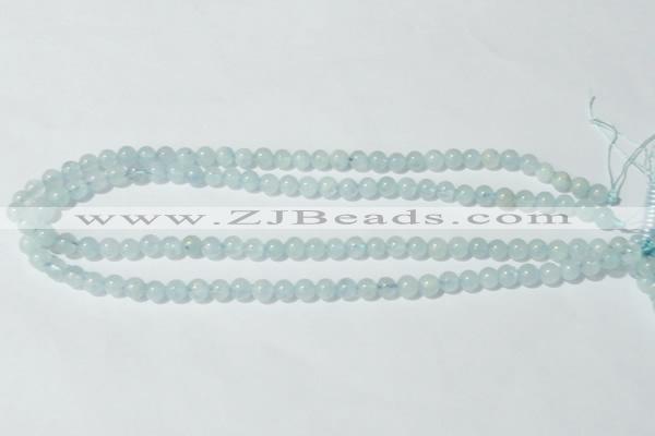 CAQ200 15.5 inches 6mm round natural aquamarine beads wholesale