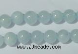 CAQ202 15.5 inches 10mm round natural aquamarine beads wholesale