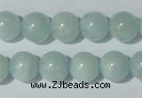 CAQ203 15.5 inches 12mm round natural aquamarine beads wholesale