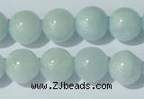 CAQ204 15.5 inches 13mm round natural aquamarine beads wholesale