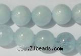 CAQ205 15.5 inches 14mm round natural aquamarine beads wholesale