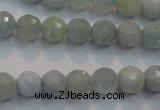 CAQ223 15 inches 8mm faceted round aquamarine beads wholesale