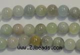CAQ252 15.5 inches 8mm round aquamarine beads wholesale