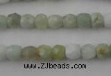 CAQ410 15.5 inches 7*8mm faceted nuggets natural aquamarine beads