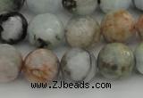 CAQ423 15.5 inches 12mm faceted round natural aquamarine beads