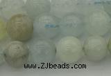 CAQ432 15.5 inches 8mm round natural aquamarine beads wholesale