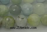 CAQ438 15.5 inches 10mm faceted round natural aquamarine beads