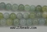 CAQ452 15.5 inches 6mm round aquamarine beads wholesale