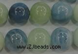 CAQ474 15.5 inches 14mm round natural aquamarine beads