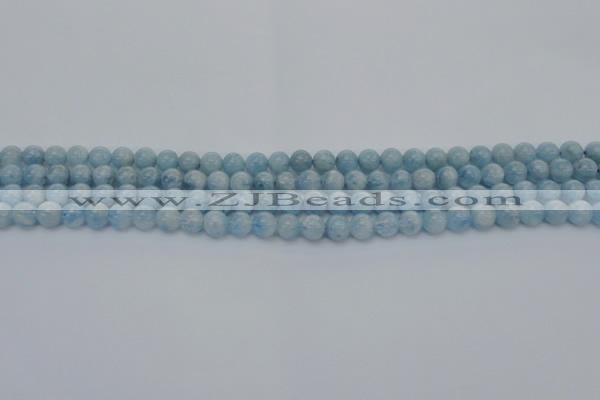 CAQ508 15.5 inches 4mm round A+ grade natural aquamarine beads