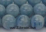 CAQ514 15.5 inches 14mm round A+ grade natural aquamarine beads