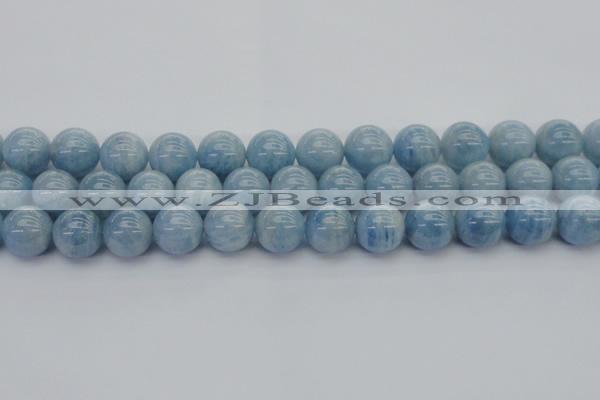 CAQ514 15.5 inches 14mm round A+ grade natural aquamarine beads