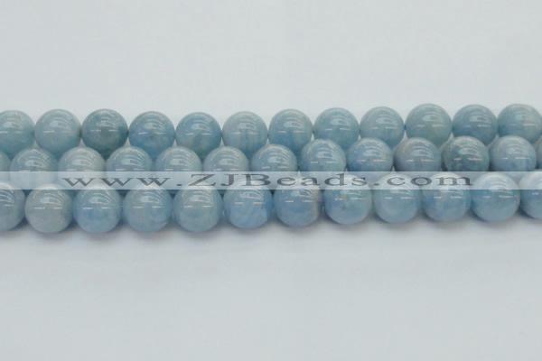 CAQ522 15.5 inches 12mm round AA grade natural aquamarine beads