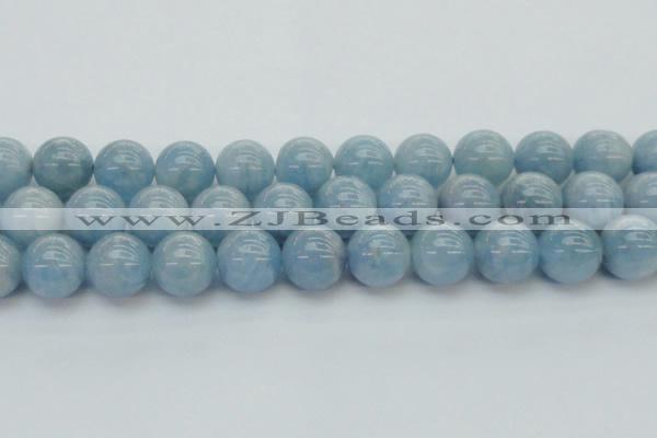 CAQ523 15.5 inches 14mm round AA grade natural aquamarine beads