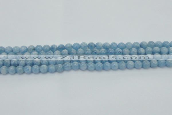 CAQ526 15.5 inches 5mm round AA+ grade natural aquamarine beads