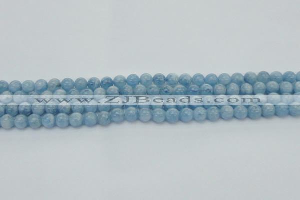 CAQ526 15.5 inches 5mm round AA+ grade natural aquamarine beads