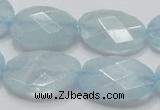 CAQ53 15.5 inches 20*25mm faceted oval natural aquamarine beads