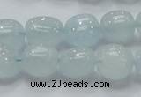 CAQ54 15.5 inches 10*15mm nugget natural aquamarine gemstone beads