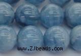 CAQ548 15.5 inches 14mm round AAAA grade natural aquamarine beads