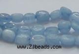 CAQ55 15.5 inches 8*9mm nugget natural aquamarine gemstone beads