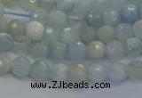 CAQ551 15.5 inches 4mm faceted round natural aquamarine beads