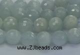 CAQ559 15.5 inches 4mm faceted round natural aquamarine beads