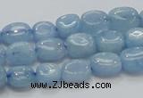 CAQ56 15.5 inches 9*12mm nugget natural aquamarine gemstone beads