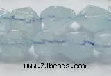 CAQ58 15.5 inches 14*16mm faceted nugget natural aquamarine beads