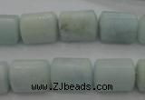 CAQ64 15.5 inches 10*14mm tube natural aquamarine beads wholesale