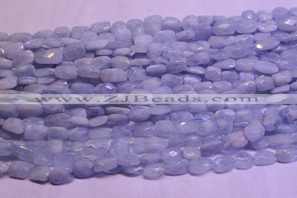 CAQ651 15.5 inches 8*12mm - 10*14mm faceted freeform aquamarine beads