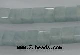 CAQ66 15.5 inches 8*8mm cube natural aquamarine beads wholesale