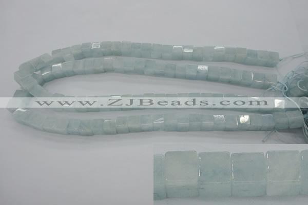 CAQ66 15.5 inches 8*8mm cube natural aquamarine beads wholesale