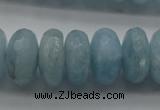 CAQ77 15.5 inches 6*11mm faceted rondelle A grade aquamarine beads