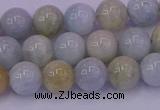 CAQ782 15.5 inches 8mm round natural aquamarine beads