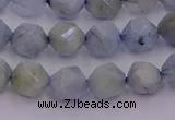 CAQ791 15.5 inches 8mm faceted nuggets aquamarine gemstone beads